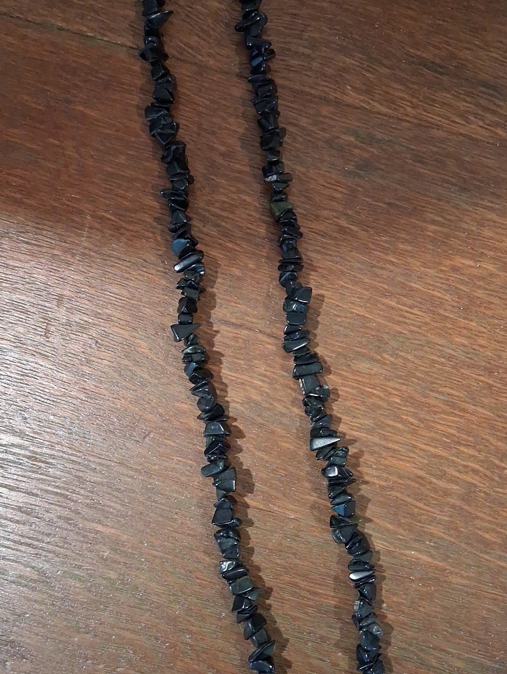 Black Chip Bead Necklace